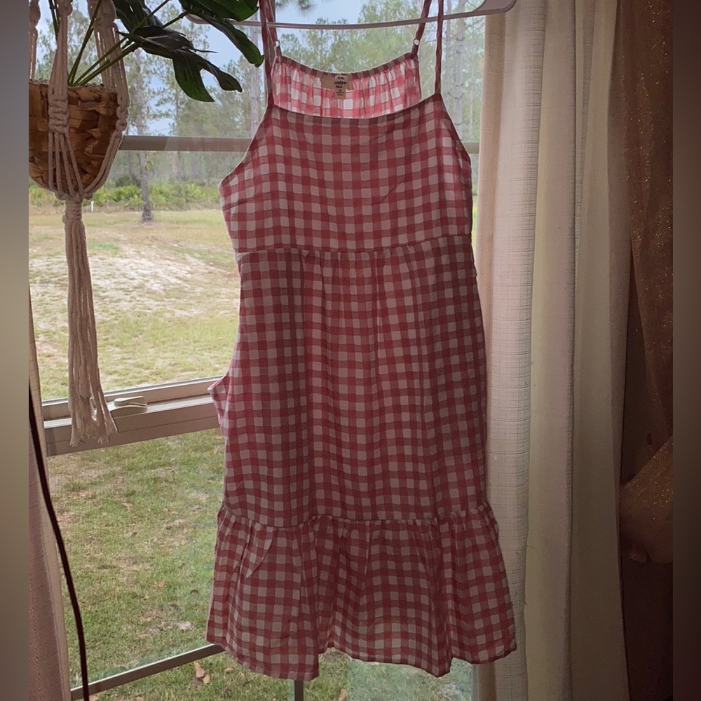 Pink and White plaid dress